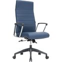 LeisureMod Hilton Modern High-Back Leather Office Chair Thumbnail - 1