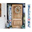 TX USA 72in Welcome Porch Sign , 4th of July Porch Decor | Farmhouse Decor for Porch | Independence Day Outdoor Decor Thumbnail - 1