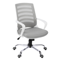 Adjustable Ergonomic Swivel Office Chair White Thumbnail - 1