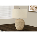 Monarch Specialties Lighting, 25"h, Table Lamp, Rattan, Beige Shade, Transitional Thumbnail - 1