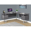 Reversible Corner L-Shaped Desk with Drawers and Metal Legs Thumbnail - 1