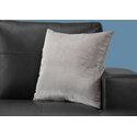 Monarch Specialties Pillows, 18 X 18 Square, Insert Included, Decorative Throw, Accent, Sofa, Couch, Bedroom, Polyester, Hypoallergenic, Grey, Modern Thumbnail - 1