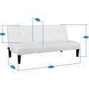 Naomi Home Button Tufted Futon Sofa Bed for Living Room Thumbnail - 1