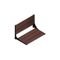 Invisia SerenaSeat 2.0 Aluminum, 26" Width, Walnut Stain, Matte Black Frame Thumbnail - 1
