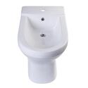 EAGO JA1010 White Ceramic Bathroom Bidet with Elongated Seat Thumbnail - 1