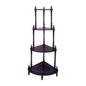 ORE International Cherry 4-Tier Corner Stand Thumbnail - 1