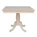International Concepts 36" x 36" Square Top Pedestal Table - 29.1"H Thumbnail - 1