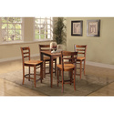 International Concepts 30" x 30" Counter Height Table with 4 Emily Counter Height Stools - 5 Piece Set Thumbnail - 1