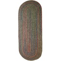 Rhody Rug KA23 Katie Dk Taupe 65% Polypropylene 35% Nylon Space-dyed Multi 2' x 4' Oval Runner Thumbnail - 1