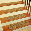 Rhody Rug KA53 Katie 65% Polypropylene 35% Nylon Space-dyed Multi 8" x 28" Stair Tread Set-of-13 Thumbnail - 1