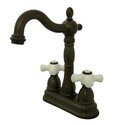 Kingston Brass Heritage Two Handle 4" Centerset Bar Faucet without Pop-Up Rod Thumbnail - 1