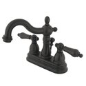 Heritage Two Handle Lavatory Faucet w/Retail Pop - up 4in Centerset - Kingston Brass Thumbnail - 1