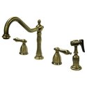 Kingston Brass Heritage 8" Center Kitchen Faucet with Brass Sprayer Thumbnail - 1