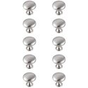 Elegant Decor Cadon 1.2" Diameter Brushed Nickel Mushroom Knob Multipack (Set of 10) Thumbnail - 1