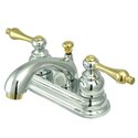 Two Handle Centerset Lavatory Faucet with Pop - up Drain and Deck Plate - Kingston Brass Thumbnail - 1