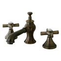 Kingston Brass KC7063ZX 8-Inch Widespread Lavatory Faucet, Vintage Brass Thumbnail - 1