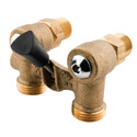 Dual Outlet Brass Washing Machine Shut Off Valve 1/2 MIP x 3/4 Hose Thread - Kingston Brass Thumbnail - 1
