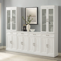 Crosley Stanton 3Pc Sideboard And Glass Door Pantry Set White - Sideboard & 2 Pantries Thumbnail - 1