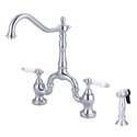 Lead-Free Kitchen Bridge Faucet with Matching Side Spray - Barclay Products Thumbnail - 1