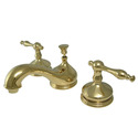 Kingston Brass Heritage Two Handle 8" to 16" Widespread Lavatory Faucet with Brass Pop-up Thumbnail - 1