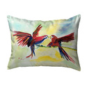Betsy Drake Interiors Parrot Gossip Small Noncorded Pillow 11x14 Thumbnail - 1