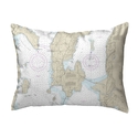 Nautical Map Indoor/Outdoor Pillow with Water & Fade Resistance Thumbnail - 1