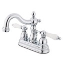 Kingston Brass Heritage Two Handle 4" Centerset Lavatory Faucet with Brass Pop-up Thumbnail - 1