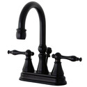 Oil Rubbed Bronze Centerset Lavatory Faucet 4 - Inch Spout - Kingston Brass Thumbnail - 1