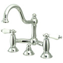 Kingston Brass Two Handle 8" Widespread Lavatory Faucet with Brass Pop-up Thumbnail - 1