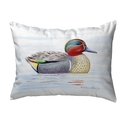 Betsy Drake Interiors Green Wing Teal Small No-Cord Pillow 11x14 Thumbnail - 1