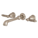 Roman Tub Faucet Brushed Nickel Wall Mount 2 - Handle Georgian Style - Kingston Brass Thumbnail - 1