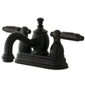 Kingston Brass 4" Centerset Lavatory Faucet with Heritage Spout and Metal Lever Handle, Oil Rubbed Bronze Thumbnail - 1