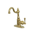 Kingston Brass KS7492BL English Vintage Bar Faucet with Cover Plate, Polished Brass Thumbnail - 1