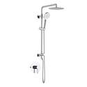 Kibi Circular Pressure Balanced 2-Function Shower Column with Rough In Valve Thumbnail - 1