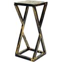 Homestock Southwestern Sanctuary 19.5" Grey Stone Slab Black / Gold Plant Stand Thumbnail - 1