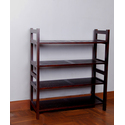 D-Art Collection Mahogany Veranda 4 tier Shoe Rack Thumbnail - 1
