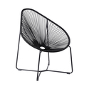 Papasan Chair Outdoor Lounge Steel Frame Rope Seat - Patio Garden Furniture Thumbnail - 1