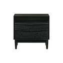 Armen Living Artemio 2 Drawer Wood Nightstand with Shelf in Black Finish Thumbnail - 1