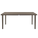 Armen Living Grenada Outdoor Aluminum Gray Rectangle Dining Table Thumbnail - 1