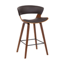 Armen Living Jagger Modern 26-inch Wood and Faux Leather Counter Height Bar Stool Thumbnail - 1