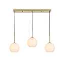 Living District Baxter 36 Inch Pendant Frosted White Shade in Satin Gold Thumbnail - 1