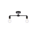 Living District Zane 2 lights black flush mount Thumbnail - 1