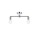Living District Zane 2 lights chrome flush mount Thumbnail - 1