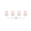 Living District Colson 4 light Chrome and Clear Bath Sconce Thumbnail - 1