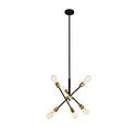 Living District Axel 6 Lights Black Pendant Thumbnail - 1
