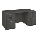 Regency Legacy 66 x 30 in. Office Desk with Double Full Pedestal- Ash Grey Thumbnail - 1
