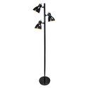 Simple Designs Metal 3-Light Tree Floor Lamp, Black Finish Thumbnail - 1
