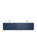 Lexora Geneva 80 in. W x 22 in. D Navy Blue Double Bath Vanity and Carrara Marble Top Thumbnail - 1