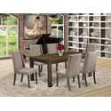 Rustic 7-Piece Kitchen Dining Set - Table & 6 Chairs Thumbnail - 1