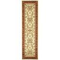 Traditional Ivory Rust Polypropylene Runner Rug 12'L x 2'3W - Safavieh Thumbnail - 1